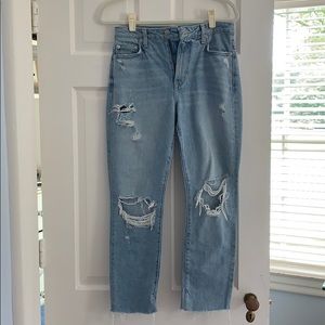 Lovers + Friends Lightwash ripped boyfriend jeans
